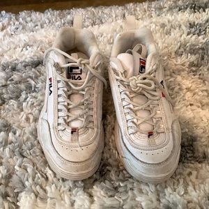 FILAs white shoes